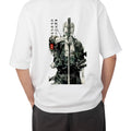 Mud Gear "Samurai Series" Oversized Anime Graphic T-Shirt - White