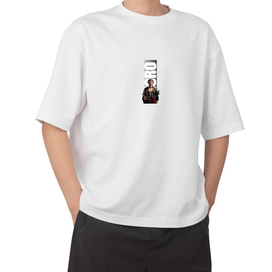 Mud Gear "Samurai Series" Oversized Anime Graphic T-Shirt - White