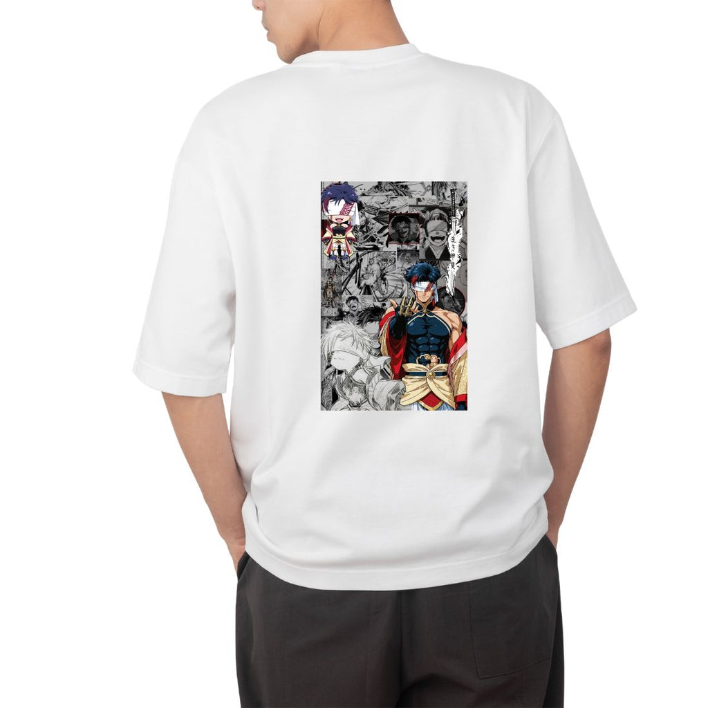 Mud Gear "Samurai Series" Oversized Anime Graphic T-Shirt - White