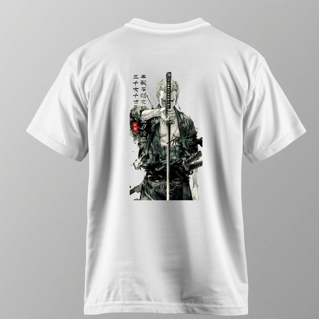 Mud Gear "Samurai Series" Oversized Anime Graphic T-Shirt - White