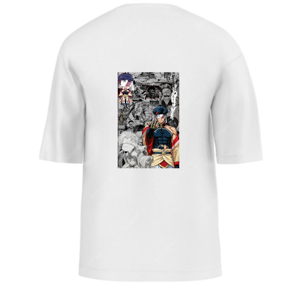 Mud Gear "Samurai Series" Oversized Anime Graphic T-Shirt - White
