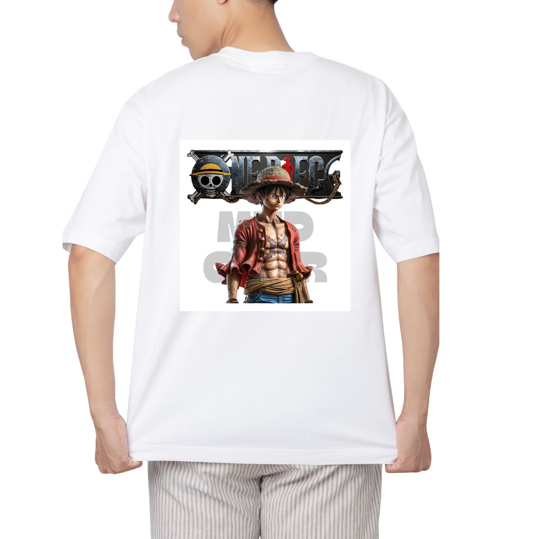 Mud Gear "Samurai Series" Oversized Anime Graphic T-Shirt - White